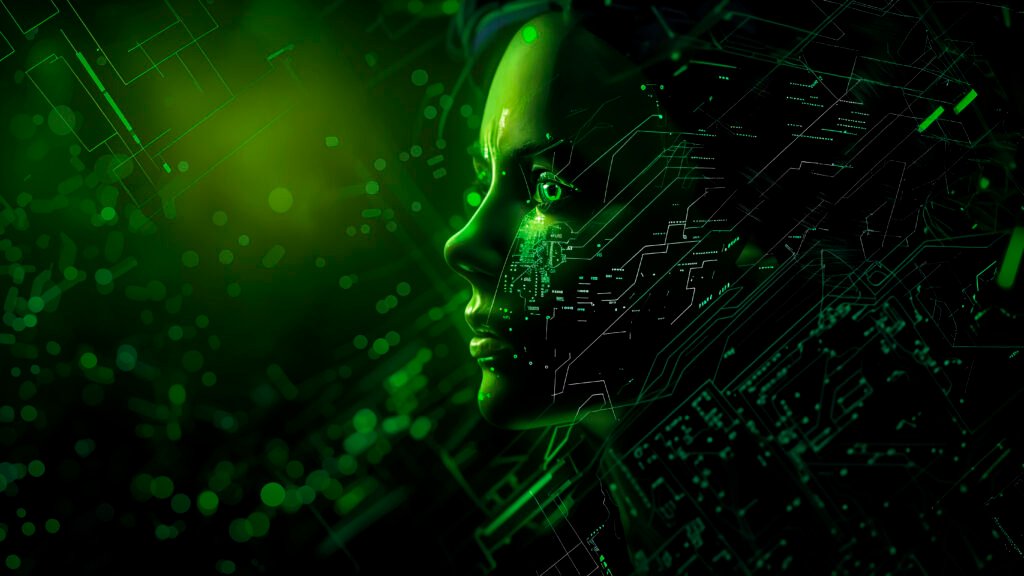 digital art ai technology background